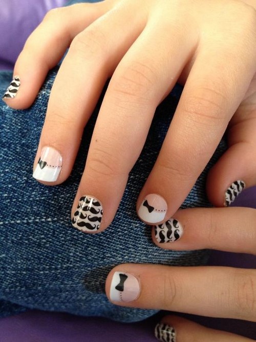 Cute children's manicure. What little fashionistas on their nails want to see