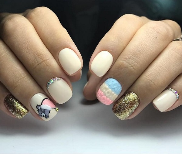 Nuevas tendencias de diseño de manicura corta. Foto Ideas Tendencias