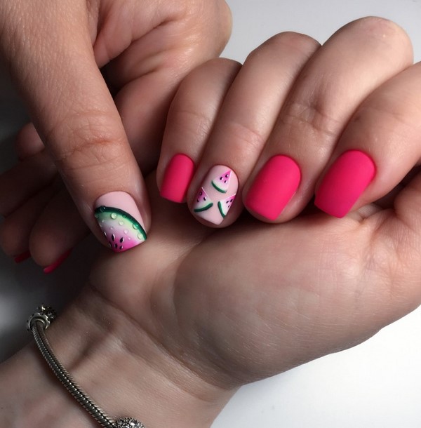 Fresh trends short manicure design. A photo. Ideas. Trends