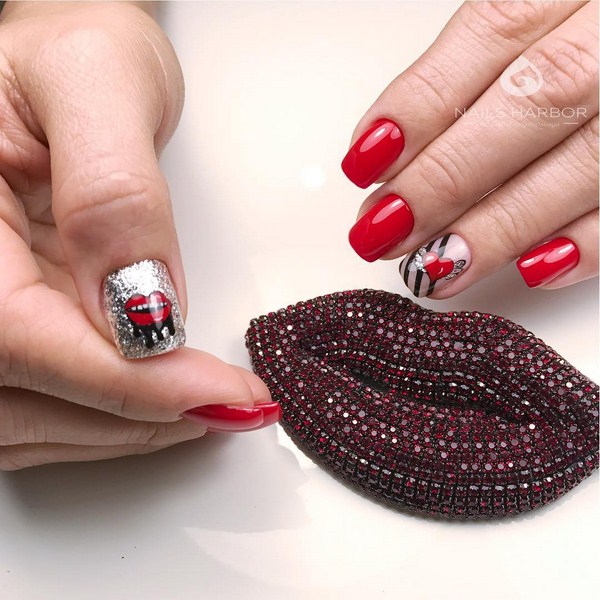 Design per manicure corto con tendenze fresche. Foto. Idea. tendenze